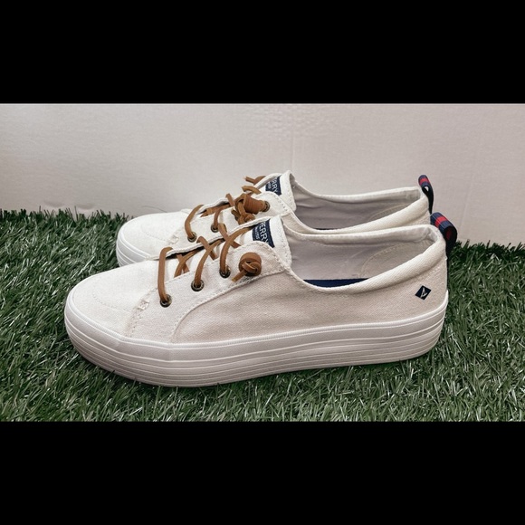 Sperry Women’s Crest Vibe Triple Platform Sneakers (White) - Picture 3 of 7